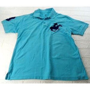 Beverly Hills Polo Club Big Pony #3 Teal Men's Polo Shirt Size M